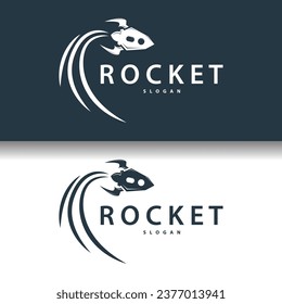 Space Rocket Logo Design, Space Vehicle Technology Vector, Simple Templet Modern Illustration