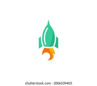 Space rocket logo ship vector 