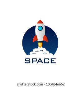 Space Rocket Logo Template