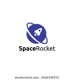 Space Rocket Logo Vector Simple