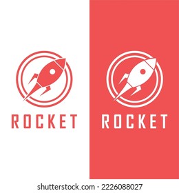 space rocket logo and vector with slogan template