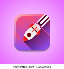 Space Rocket Logo Vector Symbol