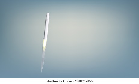 Space rocket or missile vector illustration