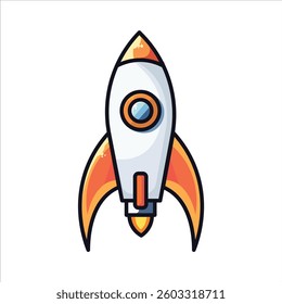Space Rocket Modern, Stylish and Editable Vector Illustration For Transportation and Vehicle Design