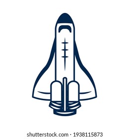 space rocket on white background