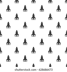 Space rocket pattern seamless in simple style vector illustration