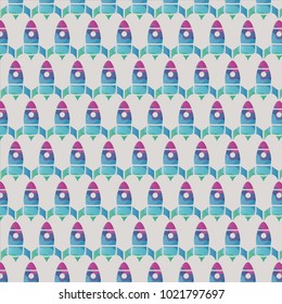 space rocket pattern seamless vector