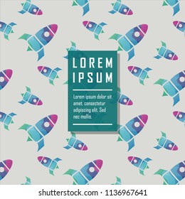 space rocket pattern seamless . vector background