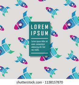 space rocket pattern . vector background