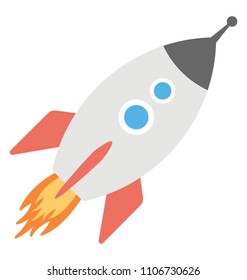 
A space rocket representing startup or launching concept
