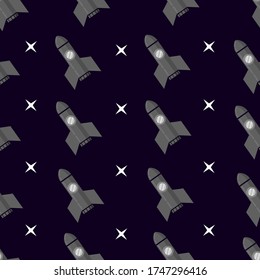 
space rocket seamless pattern, simple pattern