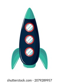 space rocket ship icon style
