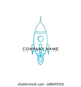 space rocket shuttle brand logo template logotype vector art