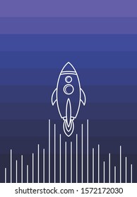 space rocket shuttle ship logo logotype sign vector art