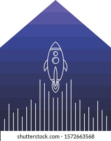 space rocket shuttle ship logo logotype sign vector art