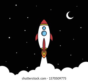 space rocket shuttle ship sign logo logotype vector art