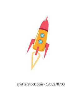 space rocket simple vector illustration