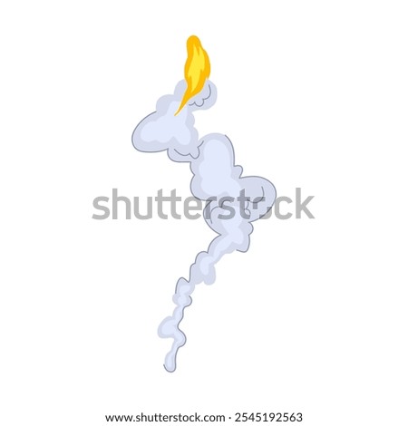 space rocket smoke trail cartoon. launch propulsion, fire speed, exhaust plume space rocket smoke trail sign. isolated symbol vector illustration