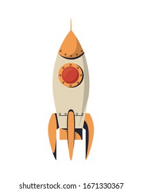 lanzamiento de cohete espacial icono icono icono ilustración vectorial diseño gráfico