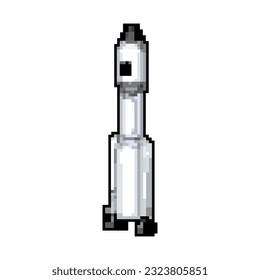 space rocket toy game pixel art retro vector. bit space rocket toy. old vintage illustration