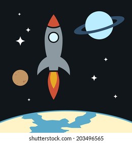 Space Rocket in the Universe
