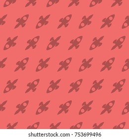Space Rocket Universe Explorers Seamless Adventure Silhouette Pattern Background