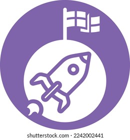 Space Rocket Vector Icon which is suitable for commercial work and easily modify or edit it

