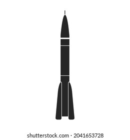 Space rocket vector icon.Black vector icon isolated on white background space rocket.