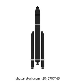 Space rocket vector icon.Black vector icon isolated on white background space rocket.