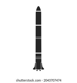Space rocket vector icon.Black vector icon isolated on white background space rocket.