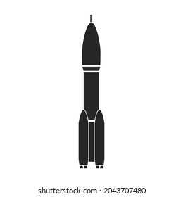 Space rocket vector icon.Black vector icon isolated on white background space rocket.