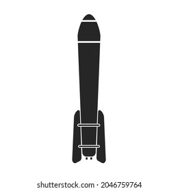 Space rocket vector icon.Black vector icon isolated on white background space rocket.