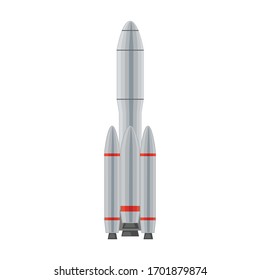 Space rocket vector icon.Cartoon vector icon isolated on white background space rocket.