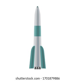 Space rocket vector icon.Cartoon vector icon isolated on white background space rocket.