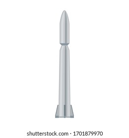 Space rocket vector icon.Cartoon vector icon isolated on white background space rocket.