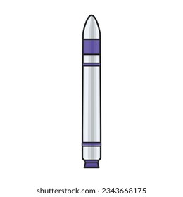 Space rocket vector icon.Color vector icon isolated on white background space rocket.