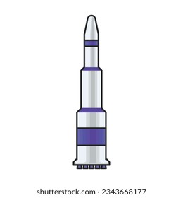 Space rocket vector icon.Color vector icon isolated on white background space rocket.