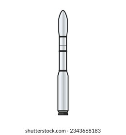 Space rocket vector icon.Color vector icon isolated on white background space rocket.