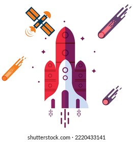 space rocket vector illustration concept design