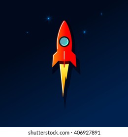 Space rocket. Vector illustration EPS10