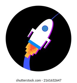 space rocket vector illustration on white background