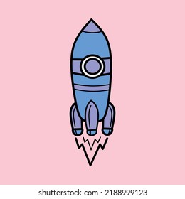 Space rocket vector illustration is perfect for logos, symbols and advertising