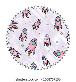 space rockets pattern