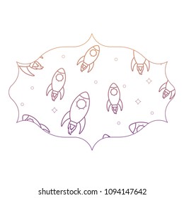 space rockets pattern