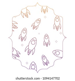 space rockets pattern