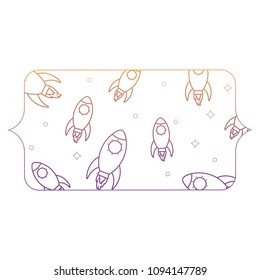 space rockets pattern