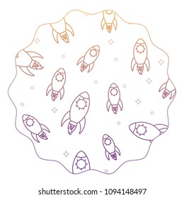 space rockets pattern