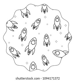 space rockets pattern