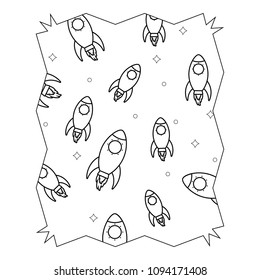 space rockets pattern