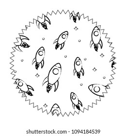space rockets pattern